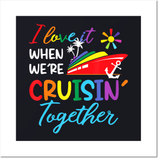 We're Cruisin Together Cruise Couple 2024 LGBT Posters and Art